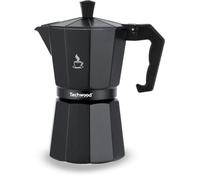 Techwood Moka - Cafetera tradicional de aluminio (6 tazas, compatible con todo tipo de fuegos, fácil de mantener