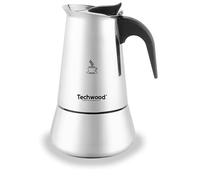 Techwood Moka Masterpiece: El arte tradicional italiano en acero inoxidable para 12 tazas de café con cuerpo y rico, perfecto en todos los fuegos