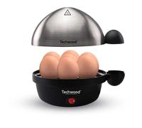 Techwood TO-007 - Olla de 1 a 7, huevos duros, pantorrillas, carcasas y moldeadas, acero cepillado, negro