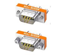 TECHZOCO Adaptador DB9 nulo módem macho a conector serial, acoplador para conmutador de género Pin-out