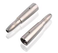 TECHZOCO Adaptador XLR Macho a Jack 6,35 mm Hembra, Conversor XLR Macho a Jack 6.35 mm Hembra, Convertidor TS/TRS a XLR, Apto para micrófono, Audio electrónica, amplificadores, Entre Otros, 1 Unidad