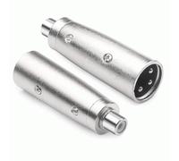 TECHZOCO Adaptador XLR Mono 3 Pin Macho a RCA Hembra, Adaptador XLR a RCA, Apto para mezcladores, micrófonos, amplificadores, Ecualizador, teclados, Guitarras, Piano eléctrico, entre otros, 1 unidad