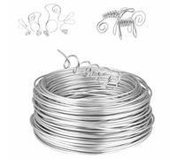 TECHZOCO Alambre de Hierro Galvanizado, Alambra Floral, Alambre de Manualidades, Rollo Alambre de Acero plastificado, Alambre Atar Flexible, Alambre Bricolaje, Diámetro 0.9 mm, Longitud 100 Metros