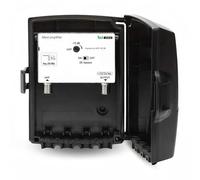 TECHZOCO Amplificador mastil, Ganancia de 40dB Regulable manualmente y Filtro LTE2 5G Integrado, Adaptado al 2º Dividendo Digital, IP55, Consumo 62 mA, Alimentacion 24 VDC, 1 Entrada 1 Salida