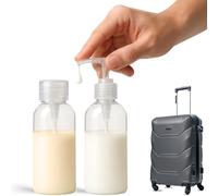 TECHZOCO Bote y Dosificador de viaje, Bote de liquido para Viaje Vacío, Dosificador de Viaje 100 Ml, Compatible con champú, Cremas y otros, Apto para vuelos en avión sin facturar, Set 100 ml cada uno
