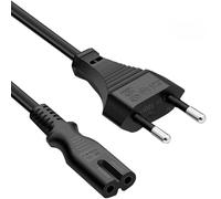 TECHZOCO Cable Alimentación C7, Cable de Alimentación Tipo C Euro, Cable Forma 8, Compatible con Samsung Toshiba LG Philips Sharp Sony, Playstation Xbox, 1.50 Metro, Negro