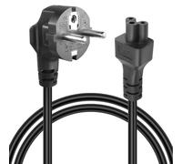 TECHZOCO Cable alimentación Trebol IEC-320-C5, Cable trebol, Cable Corriente para HP, Acer, DELL, Sony, Lenovo, TV LG Samsung Monitor Laptop Notebook, Cargadores de Ordenador portatil, 3 Metros