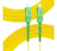 TECHZOCO Cable fibra óptica para router, Latiguillo FTTH, Cable SC/APC a SC/APC, OS2 Monomodo Simplex 9/125um LSZH, Compatible con Orange, Masmovil, Yoigo, Movistar, Vodafone y Jazztel, 15 Metros