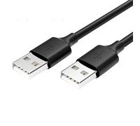 TECHZOCO Cable USB 2.0 Super Speed, Cable USB Macho Macho, USB 2.0, Velocidad hasta 480 Mbps, Apto para Ordenador, TV Box, HDD Externo, Base de Ventilación, Hub USB, Raspberry Pi, Negro, 1 Metro
