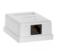 TECHZOCO Caja de Superficie de 1 RJ45 Cat 6 UTP, Caja de Montaje en Superficie para un Conector RJ45 Cat 6 UTP, Caja de Pared CAT6 UTP, admite velocidades de transmisión Datos de hasta 10 Gbps.