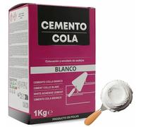 TECHZOCO Cemento Cola Blanco en polvo, Preparado de cemento, Producto en polvo, Indicado para para colocación y encolado de azulejos, Uso interior y exterior, Color Blanco, Contiene 1 Kg