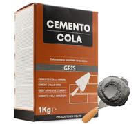 TECHZOCO Cemento Cola Gris en polvo, Preparado de cemento, Producto en polvo, Indicado para para colocación y encolado de azulejos, Uso interior y exterior, Color Gris, Contiene 1 Kg