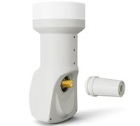 TECHZOCO Conversor LNB Universal, LNB para Antena parabolica, Universal Single LNB, LNB Sat Digital (DVB-S2), Ruido 0,1 dB, 8K, 4K, UHD, HDTV, 3D, Impermeable, Conexión F Chapado en Oro