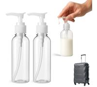 TECHZOCO Dosificador de viaje, Bote de liquido para Viaje Vacío, Dosificador de Viaje 100 Ml, Compatible con champú, Cremas y otros, Apto para vuelos en avión sin facturar, Contiene 2 Dosificadores