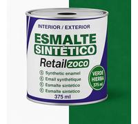 TECHZOCO Esmalte Sintético, Pintura Esmalte, synthetic enamel, Uso en maderas y metales, Apto para interior/Exterior, Contiene 375 ml (Verde Hierba)