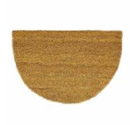 TECHZOCO Felpudo de Coco, Alfombra de Entrada de Casa, Felpudo ecológico de Fibra de Coco, Alfombrilla de Entrada, Tapete de Bienvenida, 100% Natural, Naturales sostenibles (40 x 60 cm, Semicircular)