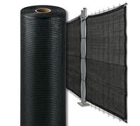 TECHZOCO Malla De Ocultación Jardín Y Sombreo, Malla pared Negra, Red de sombreo, Panel ocultación jardín, 80% de ocultación, HDPE polietileno de alta densidad, 2 Metros alto x 5 Metros largo, Negro