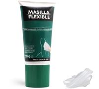 TECHZOCO Masilla Flexible, Ideal para encolar madera, ceramica, yeso, escayola, cemento, hormigón, Masilla lista al uso, Rellenadora de agujeros, Formato en tubo, Color Blanco, Contiene 150 gramos