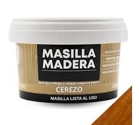 TECHZOCO Masilla Madera Cerezo, Ideal para rellenar y y reparar madera al interior, Masilla lista al uso, Rellenadora de agujeros, Color Cerezo, Contiene 250 gramos