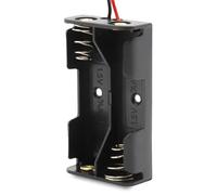 TECHZOCO Portapila Plano AA, Soporte de Batería LR6, Caja para Pila AA LR6, Incluye Cable de 200mm, Voltaje Total: 3V (1.5V por Pila), Apto para 2 Pilas Lr6 (FR6, HR6, LR6)