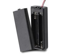 TECHZOCO Portapilas con Interruptor ON/Off, Soporte de Batería AA, Caja de Batería, Porta Pilas, Incluye Cable de 200mm, Voltaje Total: 3V (1.5V por Pila), Apto para 2 Pilas LR6 AA (FR6, HR6, LR6)