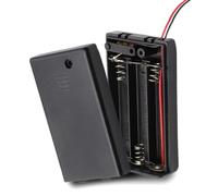 TECHZOCO Portapilas con Interruptor ON/Off, Soporte de Batería AA, Caja de Batería, Porta Pilas, Incluye Cable de 200mm, Voltaje Total: 4.5V (1.5V por Pila), Apto para 3 Pilas LR6 AA (FR6, HR6, LR6)