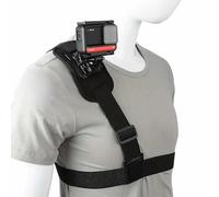 TECHZOCO Soporte para cámara Deportiva para Hombro, Soporte Ajustable para Cámara, Soporte Cámara Hombro, Apto para POV/VLOG, Compatible con Gopro y Otras Cámaras Deportivas, Negro
