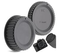 TECHZOCO Tapa Cuerpo Frontal y Tapa Trasera de Objetivo, Compatible con Nikon D7500 D7200 D7100 D7000 D5600 D5300 D5200 D5100 D3500 D3400 D3300 D3200 D3100 D850 D810 D800 D750 D600