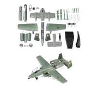 TECKEEN Modelo de avión de ataque Warthog de la Fuerza Aérea de los Estados Unidos A-10 Thunderbolt II Warthog de plástico 1:72, modelo de exposición científica de simulación (sin atacar)