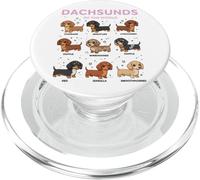 Teckel Lindos Perros Salchicha del Mundo Animales Kawaii PopSockets PopGrip para MagSafe
