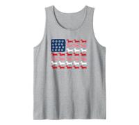 Teckel Paws and Stripes Forever Camiseta sin Mangas