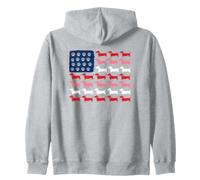 Teckel Paws and Stripes Forever Sudadera con Capucha
