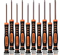 TECKMAN - Juego de destornilladores Torx T2-T15, 10 destornilladores magnéticos de seguridad Torx pequeños con destornillador de estrella T2, T3, T4, T5, T6, T7, T8, T9, T10, T15, para Xbox, PS3, PS4