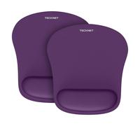 Tecknet 2 paquete almohadilla de mouse con soporte de mueca para almohadillas de ratn de juego ergonmico alivio porttil de mousepad cmodo pa