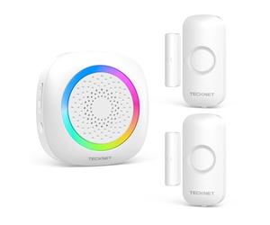 TECKNET Alarma Casa con Timbre Y Sensor Apertura Puerta Magnético, 2*Sensor