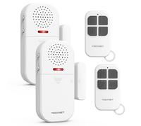 TECKNET Alarma para Casa Inalámbrica, Alarma Casa con Mando a Distancia, Sensor Apertura Puerta con 4 Modos y 5 Niveles de Volumen, 2 en 1 Alarma y Timbre para Hogar, Tienda, Hotel (2PCS)