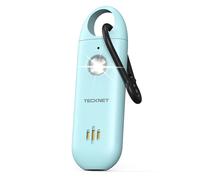 TECKNET Alarma Personal para Mujer, Alarma de Bolsillo con Sirena de 130 dB y luz de Señalización LED, Autodefensa Recargable por USB Tipo C, Alarma Personal para Niños, Ancianos
