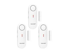 TECKNET Alarmas de Puertas y Ventanas, Sensor Puerta Alarmas para Casa, Alarma y Timbre 2 en 1, Control de Volumen de 3 Niveles, Alarma Puerta con Sirena para Hogar, Tienda, Oficina, Garaje (3 PCS)