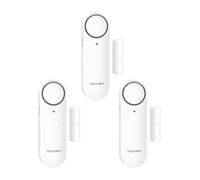 TECKNET Alarmas para Casa, Alarma de Puerta con Ajuste de Volumen de 3 Niveles y Alarma LED, Sensor de Puerta fácil de Instalar con Interruptor de Modo para Garaje/Oficina/Apartamento/Hotel(3 Pz)