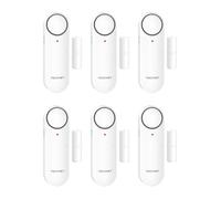 TECKNET Alarmas para Casa, Alarma de Puerta con Ajuste de Volumen de 3 Niveles y Alarma LED, Sensor de Puerta fácil de Instalar con Interruptor de Modo para Garaje/Oficina/Apartamento/Hotel(6 Pz)