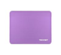 TECKNET Alfombrilla de ratón de 280 x 210 mm con goma impermeable y antideslizante para PC, oficina, trabajo, juegos, estudio, ordenador portátil, ordenador, hogar, color morado puro