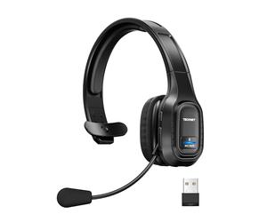 TECKNET Auricular Bluetooth sin Cable con Micrófono, Reducción de Ruido