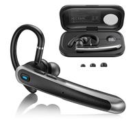 TECKNET Auriculares Bluetooth 5.4 con micrófono, doble micrófono ENC con cancelación de ruido, intercambio de IA en tiempo real, auriculares inalámbricos Bluetooth con batería de 56 horas y bolsa de