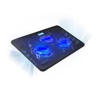 TeckNet Base Refrigeradora Portatil, Alimentado por USB, con 2 Puertos USB y Ventilador para Portátil, Incluye 3x118mm Ventiladores Silenciosos, Adecuado para Portátiles de 12-17 Pulgadas