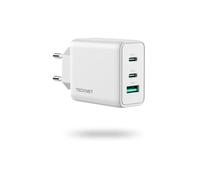 TECKNET Cargador USB-C 65W 3-en-1 con Carga Rápida PD3.0: Compatibilidad con iPhone 15 Pro Max/Pro/14/13/12, iPad Pro/Air, MacBook Pro/Air, ThinkPad T49 y Galaxy S24/S23/S22