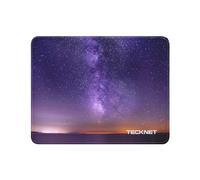 TECKNET L Alfombrilla Ratón Gaming - 270x210x3mm Mouse Pad con Base Goma Antideslizante, Superficie Impermeable, Bordes Cosidos, Seguimiento Suave y Preciso, Compatible con Ratones Láser y Ópticos