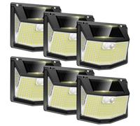 TECKNET Luz Solar Exterior, 248 LED/300° Iluminación Potente, Focos Led Exterior Solares con Sensor de Movimiento, 3 Modes IP66 Impermeable Luces Solares para Jardín, Garaje, Patio, 6 Paquete