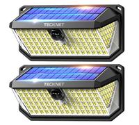 TECKNET Luz Solar Exterior, 4200lm 416 LED Focos Led Exterior Solares de Movimiento 300° Iluminacion 3 Modos IP66 Impermeable Focos Led Solares para Jardín, Garaje, Patio, 2 Paquete
