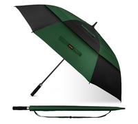 TECKNET Paraguas Golf Antiviento Automático 68 Pulgadas, Extra Paraguas Grande con Doble Toldo, Resistente al Viento y al Agua, con Mango de EVA, Paraguas de Golf para Exteriores