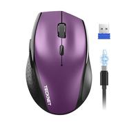 TECKNET Pro Ratón Inalámbrico, Recargable Ratón Inalámbrico Silencioso, 6400 dpi Mouse Optico Ergonómico Ajustable para Laptops, Mac, PC y Windows.